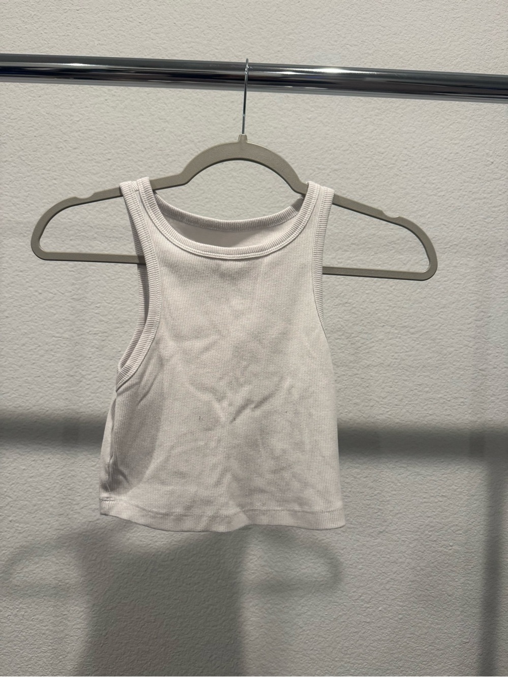 wild fable White Ribbed Cropped Tank - Sleeveless Racerback